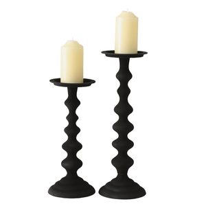 2025 centres de table et décorations de mariage vente chaude Design classique décoratif noir mat bougeoir supports - Product Image 5