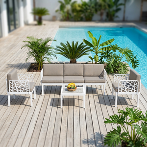Canapé modulaire de jardin résistant aux intempéries - Canapé modulaire d'extérieur pour patio - Product Image 4