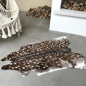 Alfombra Moderna de Pelo Largo de Poliéster Sintético con Diseño de Piel de Ciervo Sika, Hecha a Máquina, Lavable, 110x90cm, para Decoración del Hogar y Dormitorio - Product Image 2