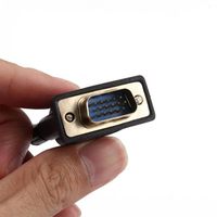 Kabel Ekstensi VGA RJ45 Female 15-Pin Male/Female 15CM PVC Braid Shielding Ethernet LAN Konsol Multimedia Video Komputer