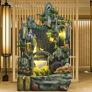 Artificial Rockery Water Feature Resin Indoor Outdoor Decor Home Garden Courtyard Decoration With Led Lights - Product Image 4