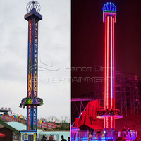Manège Tour de Chute Rotative pour Adultes, 16 Personnes, Attractions de Fête Foraine Emotionnelles