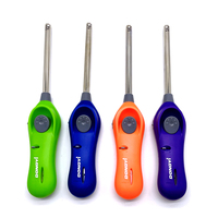 Briquet à gaz rechargeable Dongyi Plastic Gas Candle Gun Lighter, long, flexible, avec bouteille de gaz, pour barbecue