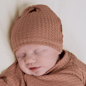 IBaifei personalizzato di cotone Waffle per neonati Set di vestiti per neonati morbido <span class=keywords><strong>corredino</strong></span> da doccia coperta da regalo fascia per la testa camici a nodo - Product Image 4