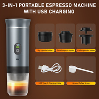 Machine à café électrique portable à écran LED, alimentée par batterie/USB, machine à expresso intelligente avec indicateur de progression pour utilisation en camping-car/voiture