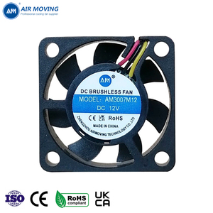 Ventilador de Refrigeración DC con Rodamiento Hidráulico AM3007M12, 12V 30x30x7mm, <span class=keywords><strong>Mini</strong></span> Enfriador de Plástico OEM con <span class=keywords><strong>3</strong></span> Cables Eléctricos - Product Image 1