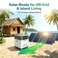 Système d'énergie solaire hors réseau tout-en-un mobile 8kW 8kVA 16kWh avec panneaux solaires, onduleur et batterie LiFePO4 pour maison capsule spatiale