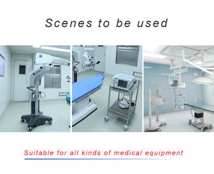 Roulettes médicales pivotantes avec frein et double roues en polyuréthane, protections filetées, équipement hospitalier, 3 pouces - Product Image 6