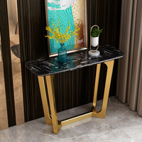 Meubles de salon Xuanzhen, table console en marbre, table console moderne pour entrée, table console de luxe en acier inoxydable à vendre