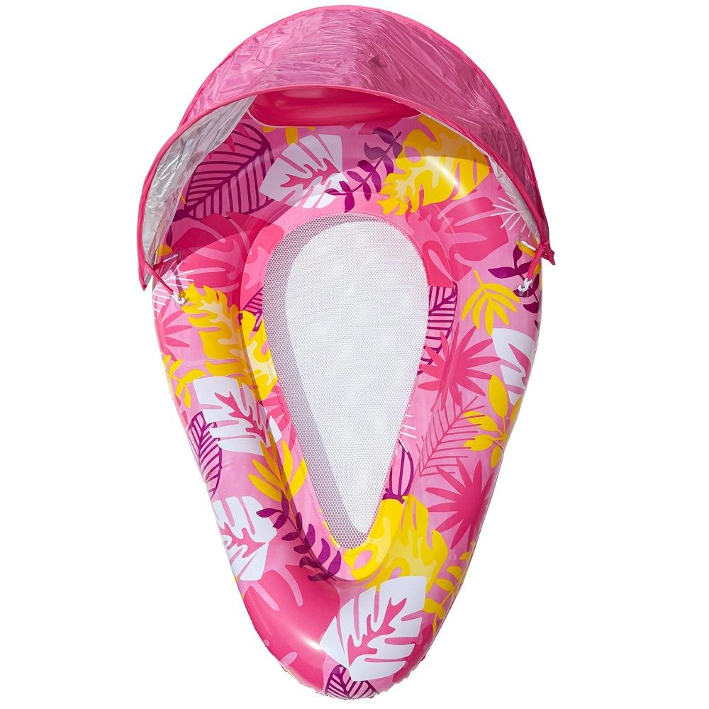 Toldo desmontable en forma de lágrima - sillón de hojas rosa - embolsado