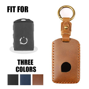 Funda de Cuero Genuino para Llave de Coche Volvo V50 Xc90 C30 S60 V90 S90 S80 V60 Xc40 XC60, Llavero Hecho a Mano, Accesorios Interiores para Auto - Product Image 3