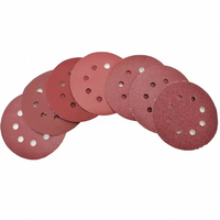 Papier abrasif, disque en fibre d'aluminium à 5 crochets et boucles, 5 pouces, 8 trous, disque de ponçage, papier abrasif
