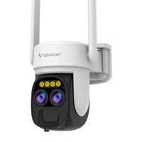 Caméra Wifi solaire Vstarcam CB67D à double objectif, batterie solaire, caméra de surveillance sans fil, caméra de sécurité sans fil extérieure