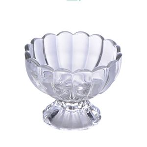 Bol et tasse en verre pressé écologiques très demandés pour crème glacée, jus de fruits, desserts - Cadeau d'affaires - Product Image 1