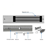 Kit de contrôle d'accès en gros d'usine avec serrure à électroaimant de 280 Kg Double porte magnétique en métal en acier déverrouillage par clé électrique