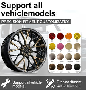 ล้อขอบล้ออัลลอยสีดำสว่างวงล้อตัดเพชรสำหรับผู้ขับขี่ Porsche Cayenne SUV - Product Image 2