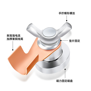 Pince de mise à la terre magnétique pour soudage à double levier 300A, fixation puissante pour soudeurs - Product Image 3
