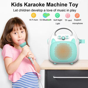 <b>Kids</b> Karaoke Machine with 2 <b>Microphones</b> RGB LED Lighting & USB Support-Music Player & Toddler Singing Assistant Record Playback - Product Image 4