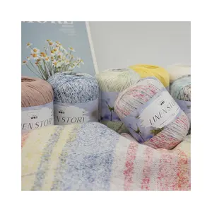 Premium Matching Spring Summer Linen Tencel Gradient Colours Fine Lace Crochet Yarns