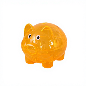 Salvadanaio in Plastica Trasparente con Logo Personalizzato - Product Image 5