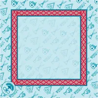 Tapis de club de ski NOUVEAU en gros, motif toile à bordure rouge avec sac de transport, tapis à carreaux