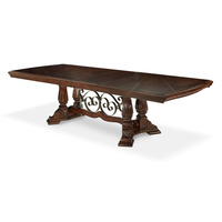 Table à manger en bois sculpté à la main de style américain classique pour salle à manger, design antique, meubles de salle à manger en bois massif