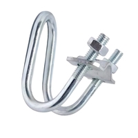 Pince de câble de câble métallique en acier inoxydable M6 1/4 de 304 pouces, attache de selle de boulon en U de dé à coudre