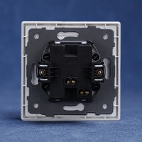 Interrupteur mural à bouton poussoir 1 voie avec indicateur LED, plaque PC mate 80*80mm, carré EU certifié CE, interrupteur mural simple