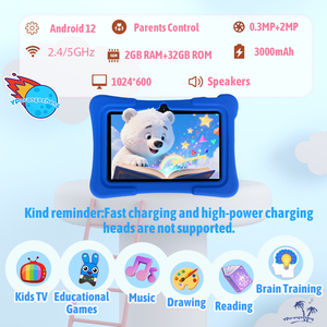 Tabletas de aprendizaje de juegos inteligentes para niños al por mayor a granel profesional HD pantalla capacitiva ranura para tarjeta TF procesador MTK para educación - Product Image 5