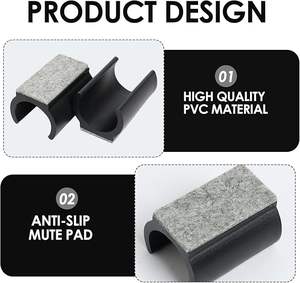 <span class=keywords><strong>Chaise</strong></span> en porte-à-faux avec ensemble de <span class=keywords><strong>feutre</strong></span>, planeurs de meubles universels, diamètre 24-25mm pour chaises pivotantes pour stratifié - Product Image 3