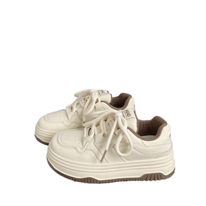 Luxury Designer Lace-Up casual Sneakers <b>Women</b> Midsole Rubber Outsole Anti-Slip Synthetic PU Walking <b>Shoes</b> <b>for</b> <b>Women</b> - Product Image 1