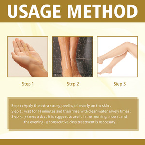 OEM/ODM Peeling Oil Cuerpo Piel Piernas Blanqueamiento facial Aceite de cáscara orgánico natural Exfoliante Extra fuerte Líquido amarillo - Product Image 6