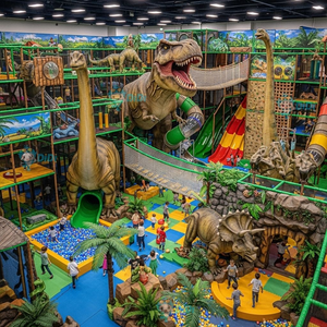 Grand <span class=keywords><strong>parc</strong></span> <span class=keywords><strong>d</strong></span>'attractions <span class=keywords><strong>intérieur</strong></span> sur le thème des dinosaures, équipement de jeu souple personnalisé pour centre commercial - Product Image 3