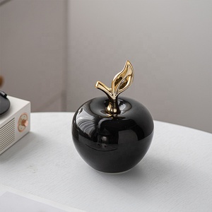Ornements de table créatifs en céramique nordique <span class=keywords><strong>pomme</strong></span> de Noël noir blanc Art minimaliste moderne décor à la maison de luxe - Product Image 5