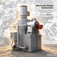 Incinérateur de déchets électroniques pour la destruction de composants électroniques, de plastiques et de résines issus d'appareils ménagers, équipement de combustion à haute température