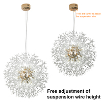 Lustre suspendu moderne Nordic 16 G9, éclairage décoratif pour la décoration de mariage