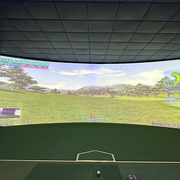 Simulateur de golf d'intérieur avec projection haute définition pour l'entraînement et les loisirs sportifs ; Conception à emballage souple ; Balle automatique