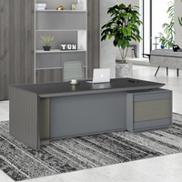 Design del tavolo da ufficio per capo in legno moderno di lusso all'ingrosso diretto della fabbrica