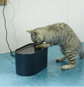Fuente de agua automática para gatos de 3 L con LED eléctrico USB para perros y gatos, bebedero silencioso para mascotas, cuenco alimentador, dispensador de fuente para beber para mascotas