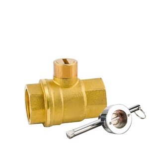วาล์วบอลทองเหลืองคุณภาพสูงราคาประหยัด พร้อมกุญแจล็อค  แบบเกลียวใน  ควบคุมด้วยมือ  ขนาด 1/2 นิ้ว - 2 นิ้ว - Product Image 5
