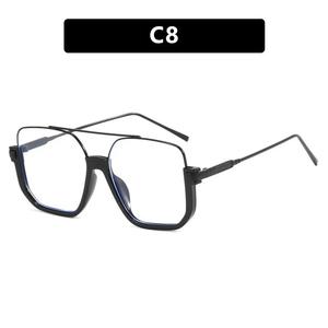 Новые женские солнцезащитные очки с крупной золотой оправой в стиле Ins, высококачественные, модные, с двойным мостом, для уличной съемки, вогнутой формы - Product Image 4