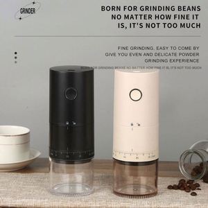 Nouveau moulin à café électrique portable rechargeable par USB avec réglage de la grosseur externe, moulin à café conique en plastique pour l'extérieur - Product Image 3