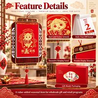 Calendrier mural chinois personnalisé avec logo 2027, support en bois, feuilles détachables, cadeau promotionnel d'entreprise, fournisseur OEM ODM en gros