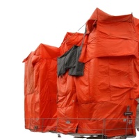Bâche PE 200 g/m² Orange et Argent 40x40 pieds, tissée, haute résistance à la déchirure, couverture extérieure résistante aux taches