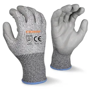 ENTE SICKERHEIT CE EN388 4544 Niveau 5 günstig 13G HPPE schnittfeste Sicherheit Gartenhandschuhe und Schutzkleidung anti-Schnitt-resistente Handschuhe