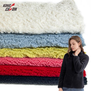 Kingcason resistente al desgaste superventas suave agradable a la piel de un solo lado círculo liso Caterpillar Jacquard <span class=keywords><strong>Sherpa</strong></span> tela para ropa - Product Image 1