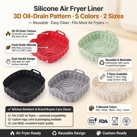 Doublures carrées pour friteuse à air Plateau et marmite en silicone Ustensiles de cuisson carrés spéciaux pour friteuse
