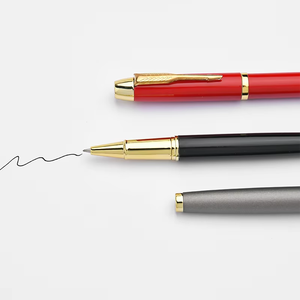 قلم أسود فاخر عالي الجودة مع حبر ذهبي وبرتقالي مخصص هدايا الأعمال الترويجية - Product Image 3