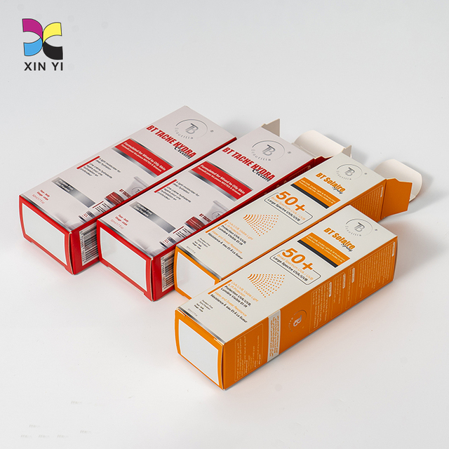 300 Gsm/350 Gsm White Cardboard Paper Customized Logo CMYK Full Color Printing Glossy/Matte Lamination Cosmetic Color Paper Box