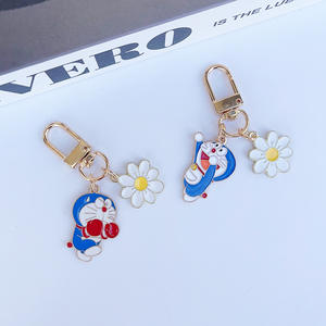 漫画かわいいアニメドラデザイン金属合金キーホルダーペンダントバッグバックパック子供用プロモーションギフト装飾キーリング - Product Image 3